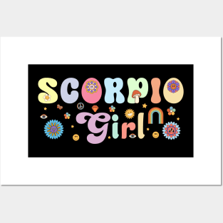 Scorpio Girl Zodiac Birthday Posters and Art